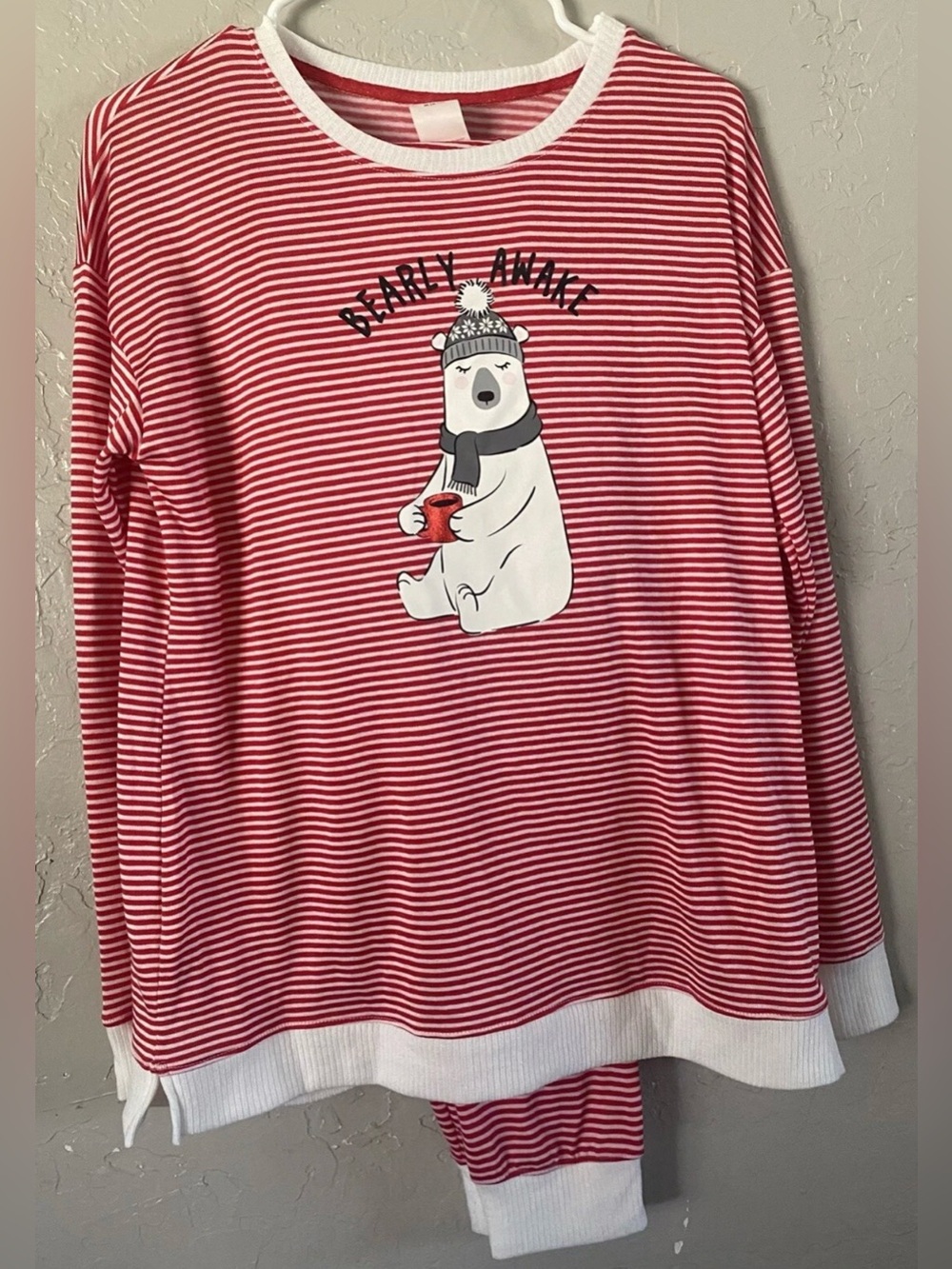 Secret Treasures 2 PC Pajama Set NWT Soft Stretchy “Bearly Awake” Size M (8-10)